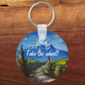 Jezus neemt de wielberg weg sleutelhanger (Voorkant)