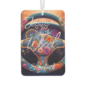 Jezus neemt het wiel bloemengebruik luchtverfrisser (Achterkant)