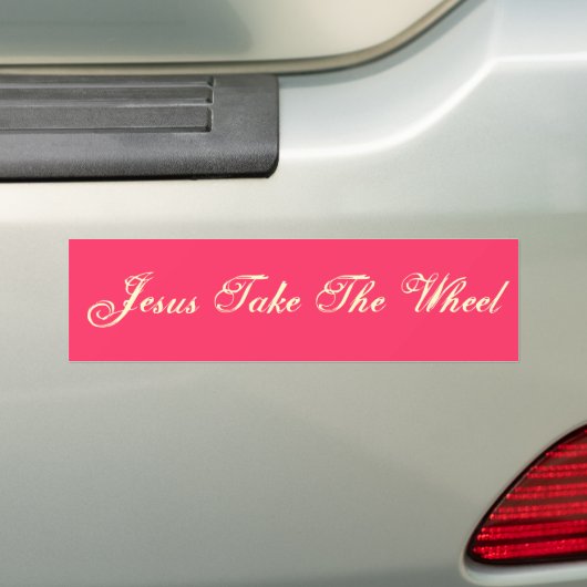 Jezus neemt het wiel bumpersticker (Op auto)
