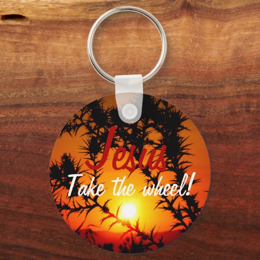 Jezus neemt het wiel mee sleutelhanger (Voorkant)