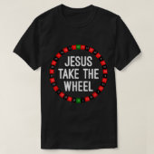 Jezus neemt het wiel van het wielroetwielspel t-shirt (Design voorkant)
