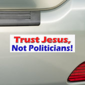 Jezus niet politiek bumpersticker (Op auto)