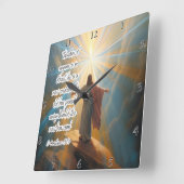 Jezus: Nieuwe Schepping, Goddelijk Licht Vierkante Klok (Hoek)