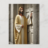 Jezus nodigt uit bij de Antiek deur Briefkaart (Voorkant)
