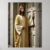 Jezus nodigt uit bij de Antiek deur Poster (Voorkant)