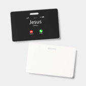 Jezus noemt Christelijk Badge (Voor- en achterkant)