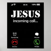 Jezus noemt Christelijk geloof Poster (Voorkant)