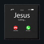 Jezus noemt Christelijk Magneet<br><div class="desc">Jezus roept het Christelijke T-shirt van de Kerk van het T-Shirt Deel je hoop en geloof in Jezus Christus door dit perfecte Shirt van het Christelijke Theme met geloof te dragen en draag het trots en show iedereen die je in jesus gelooft en iedereen moet weten dat je in jezus...</div>