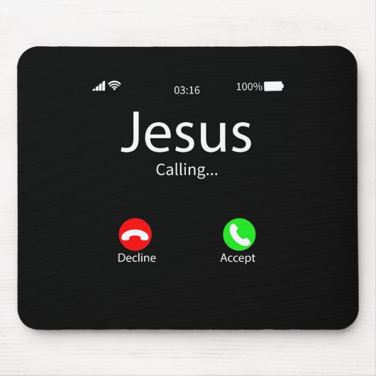 Jezus noemt Christelijk Muismat (Voorkant)