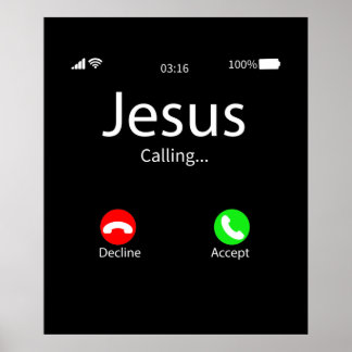 Jezus noemt Christelijk Poster
