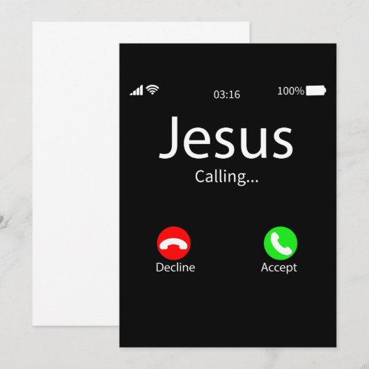 Jezus noemt Christelijk Save The Date (Voorkant / Achterkant)