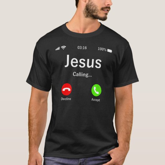 Jezus noemt Christelijk T-shirt (Voorkant)