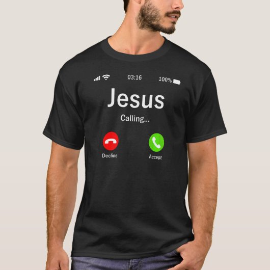 Jezus noemt Christelijk T-shirt (Voorkant)