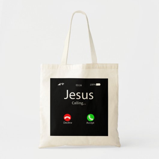 Jezus noemt Christelijk Tote Bag (Voorkant)