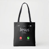 Jezus noemt Christelijk Tote Bag (Voorkant)