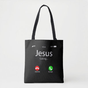Jezus noemt Christelijk Tote Bag