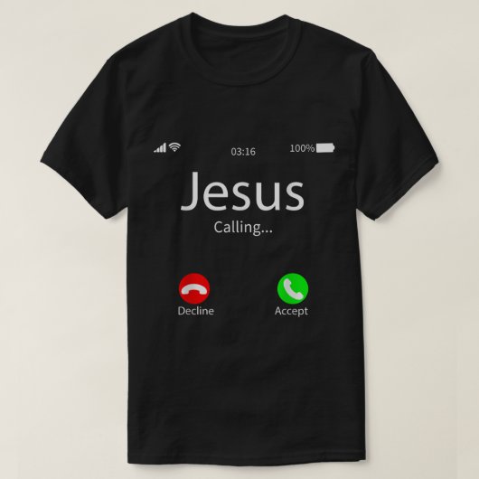 Jezus noemt Christelijke God trots T-shirt (Design voorkant)
