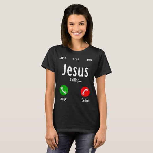 Jezus noemt Christelijke T T-shirt (Voorkant volledig)