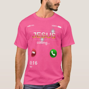 Jezus noemt de grappige mobiele telefoon Jezus Chr T-shirt