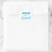 Jezus noemt me Vriend Ronde Sticker (Tas)