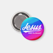 Jezus Nog steeds de antwoordmagneet Magneet (Voorkant / Achterkant)