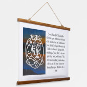 JEZUS Nooit mislukt Houten Toppers Hangende Tapest Hangend Wandkleed (Gebogen)