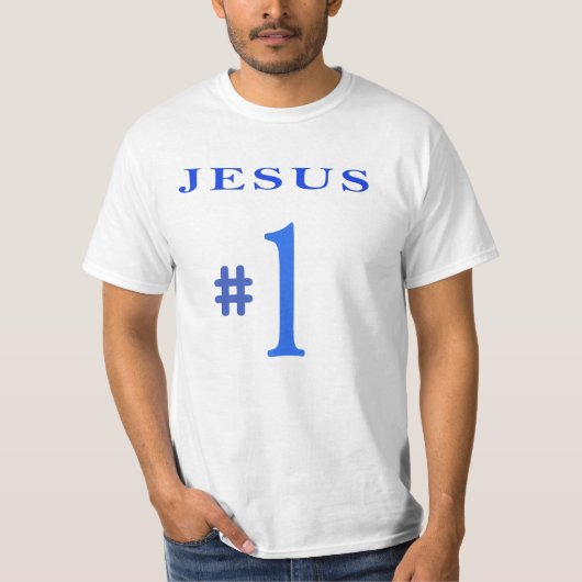 Jezus nummer 1 t-shirt (Voorkant)