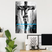 Jezus' offer aan het kruis poster (Thuiskantoor)