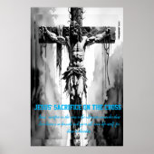 Jezus' offer aan het kruis poster (Voorkant)