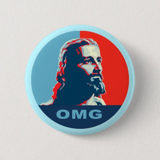 Jezus OMG, knop Ronde Button 5,7 Cm (Voorkant)