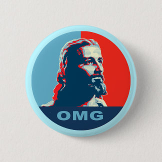 Jezus OMG, knop Ronde Button 5,7 Cm