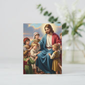 Jezus Omringd door Kinderen Briefkaart (Staand voorkant)