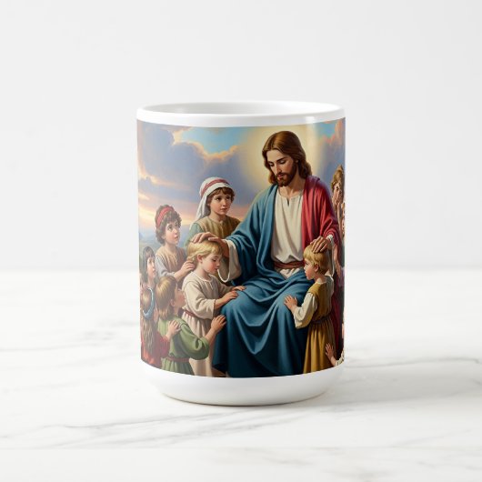 Jezus Omringd door Kinderen Koffiemok (Center)
