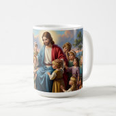 Jezus Omringd door Kinderen Koffiemok (Voorkant rechts)