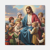 Jezus omringd door kinderen magneet (Voorkant)