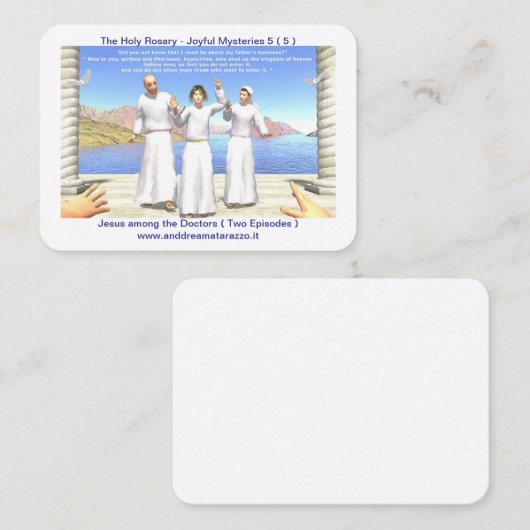 Jezus onder de heilige artsen plaatskaartje (Voorkant / Achterkant)