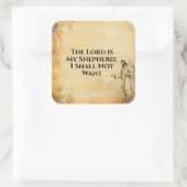 Jezus onderwijst wekelijks Bijbelvers Custom Vierkante Sticker (Tas)