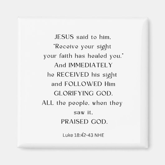 JEZUS ONTVANG JE ZICHTMAGNEET MAGNEET (Voorkant)