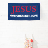 Jezus onze grootste hoop 2024 Verkiezingsveld Spandoek (Insitu)