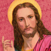 Jezus Onze Redder: Prachtige Vintage Afdruk van Je Poster