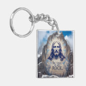 Jezus op de Berg: De Heer is mijn rots Sleutelhanger (Voorkant Links)