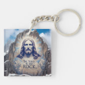 Jezus op de Berg: De Heer is mijn rots Sleutelhanger (Achterkant)