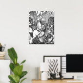 Jezus op de Donkeypalm Sunday Etching Poster (Thuiskantoor)