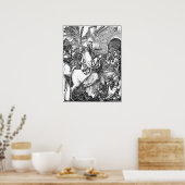 Jezus op de Donkeypalm Sunday Etching Poster (Keuken)