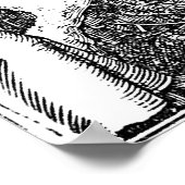 Jezus op de Donkeypalm Sunday Etching Poster (Hoek)