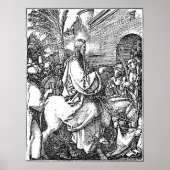 Jezus op de Donkeypalm Sunday Etching Poster (Voorkant)