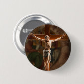 Jezus-op-de-kruis Ronde Button 5,7 Cm (Voorkant /achterkant)