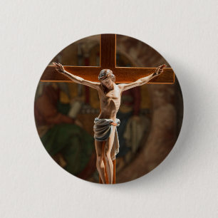 Jezus-op-de-kruis Ronde Button 5,7 Cm