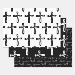 Jezus op de overwonnen dood inpakpapier vel