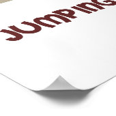 Jezus op een Pogo-stok pompen Poster (Hoek)